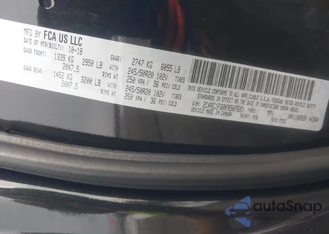 2019 Chrysler Pacifica Touring Plus z USA, uszkodzony, nr VIN 2C4RC1FG0KR507661